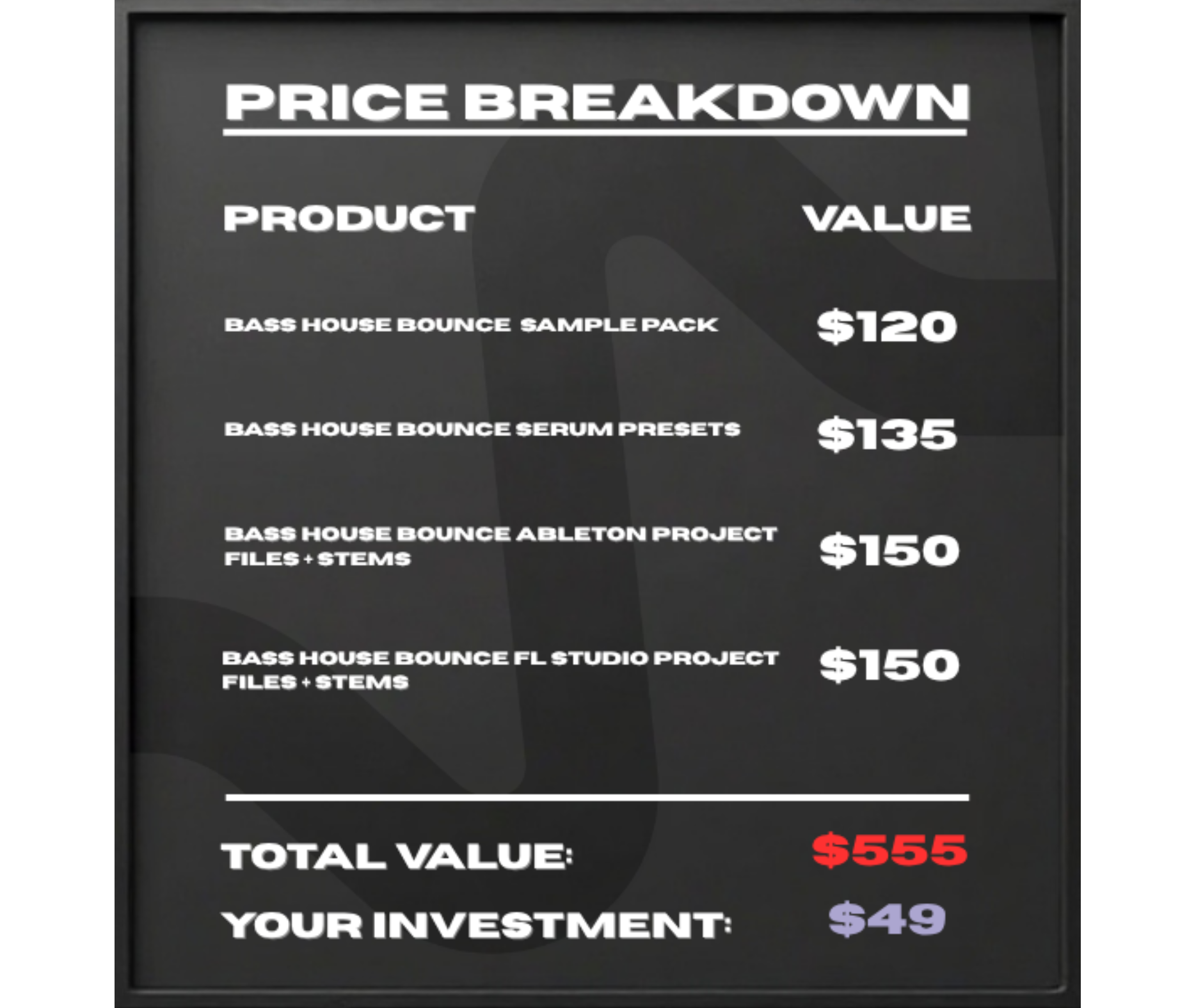 Shadow Samples Bass House Bounce Price Breakdown Sample Pack Serum 2 Presets Project Files