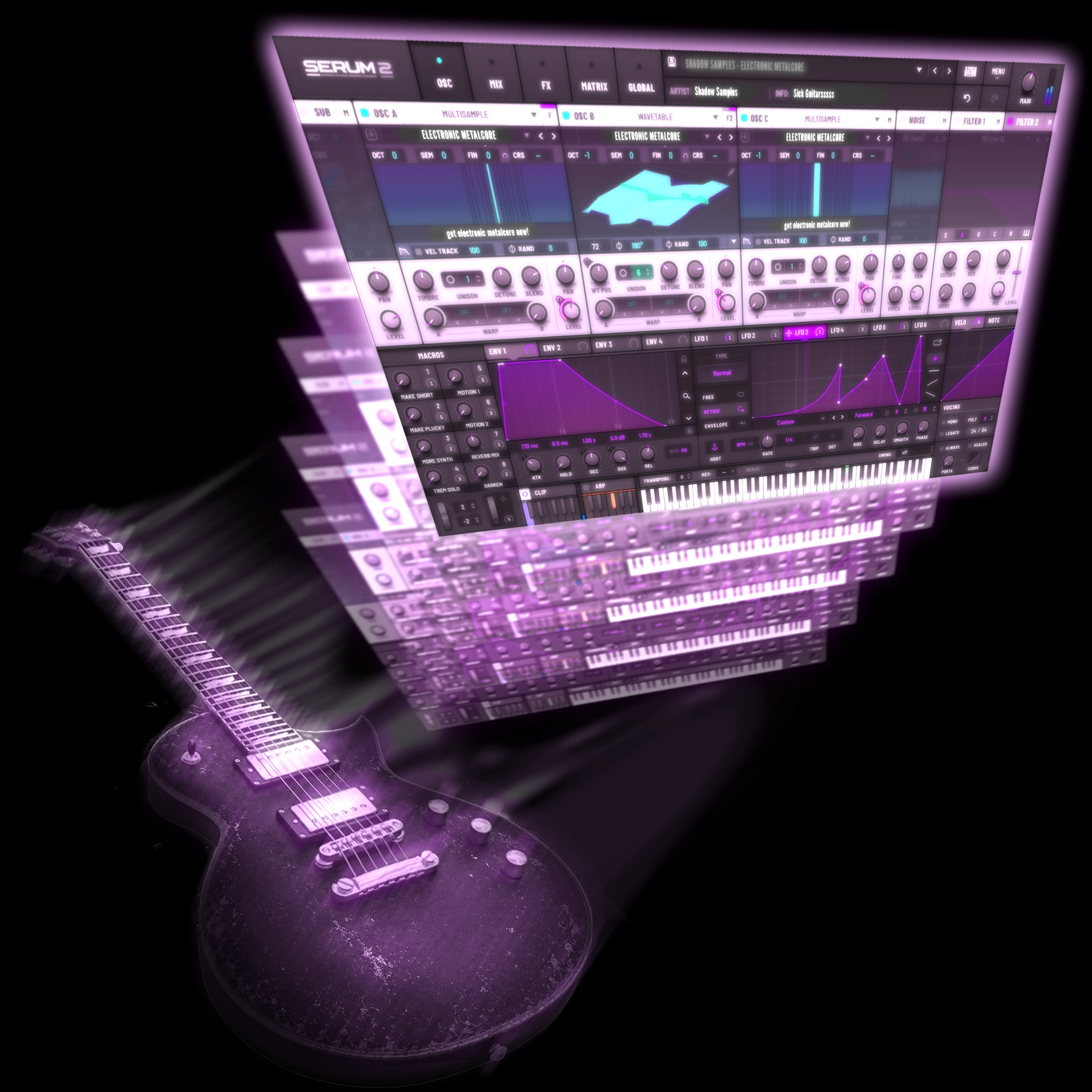 Shadow Samples Electronic Metalcore Serum 2 Presets Guitar FX Racks