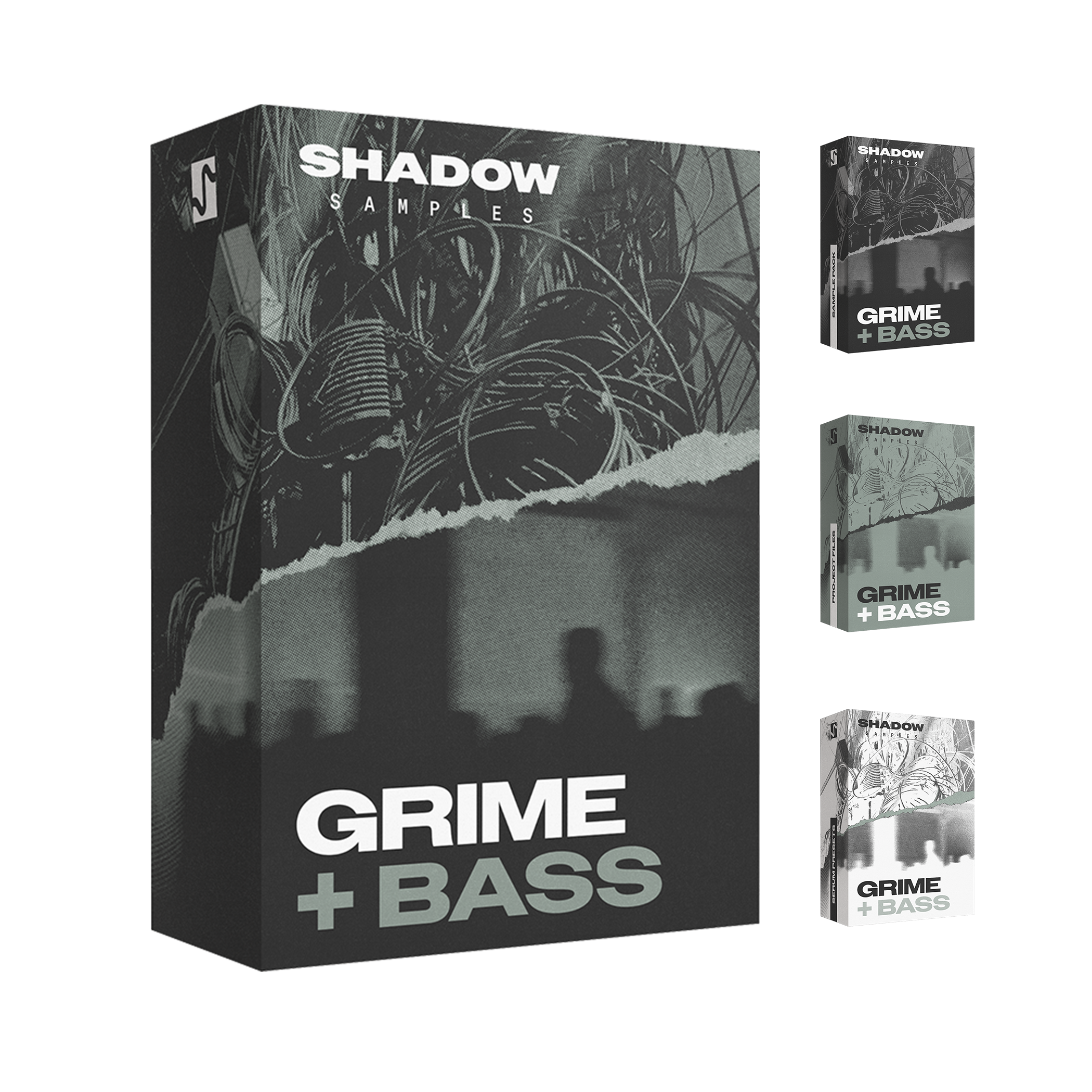 Shadow Samples Grime + Bass Overview Collection Sample Pack Serum 2 Presets Project Files + Stems Ableton FL Studio Box Art