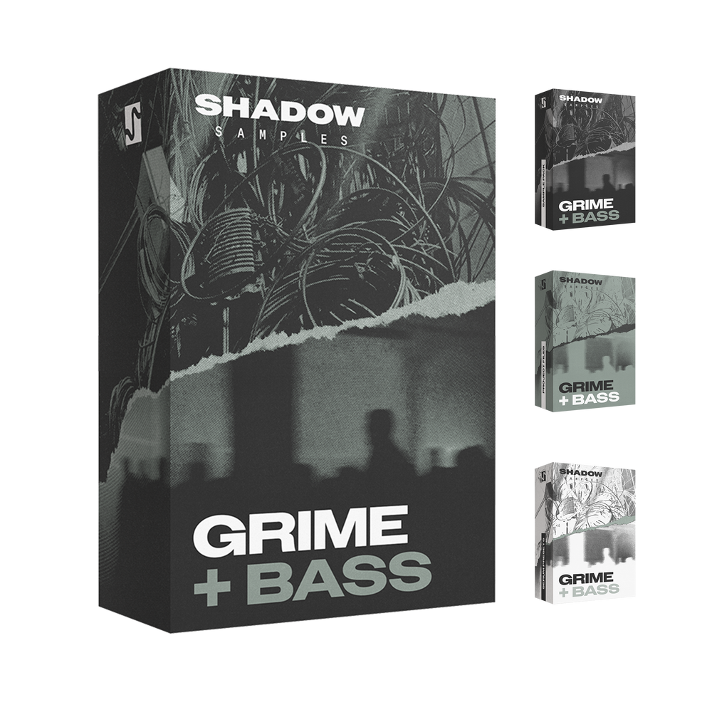 Shadow Samples Grime + Bass Overview Collection Sample Pack Serum 2 Presets Project Files + Stems Ableton FL Studio Box Art