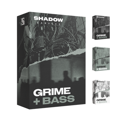 Shadow Samples Grime + Bass Overview Collection Sample Pack Serum 2 Presets Project Files + Stems Ableton FL Studio Box Art