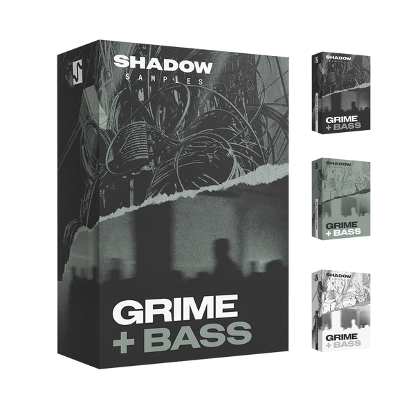 Shadow Samples Grime + Bass Overview Collection Sample Pack Serum 2 Presets Project Files + Stems Ableton FL Studio Box Art