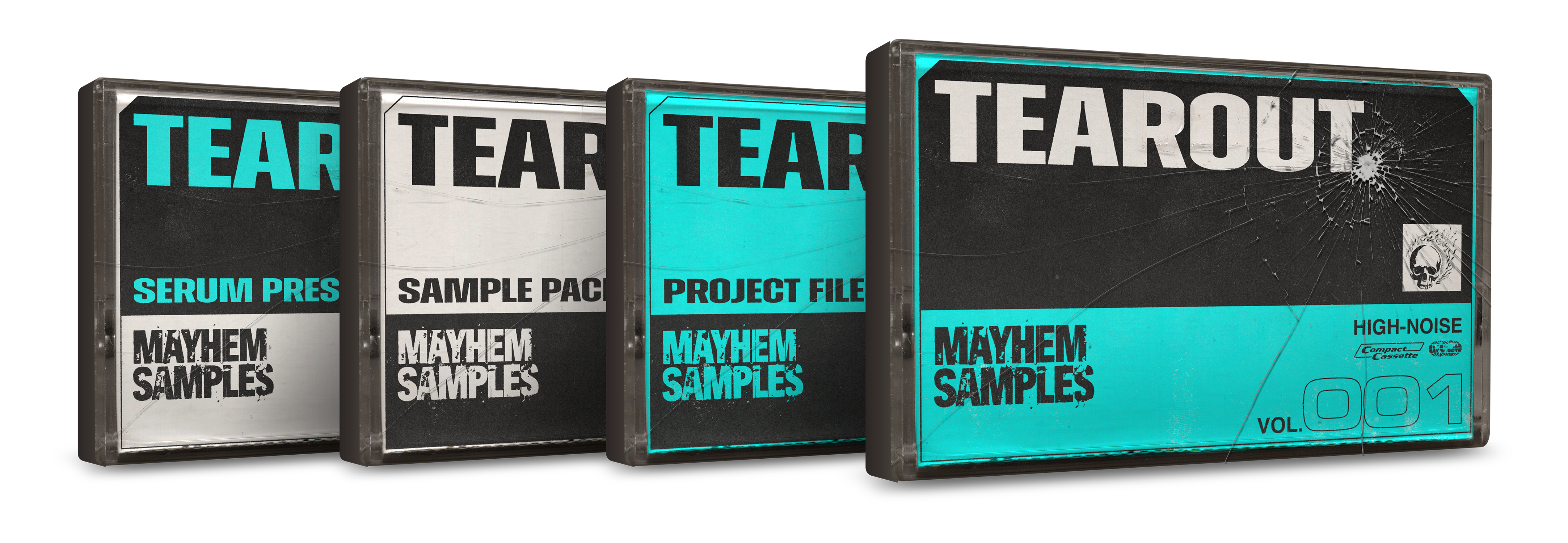 Mayhem Samples Tearout Box Art Cassette Tape Project Files Sample Pack Serum 2 Presets