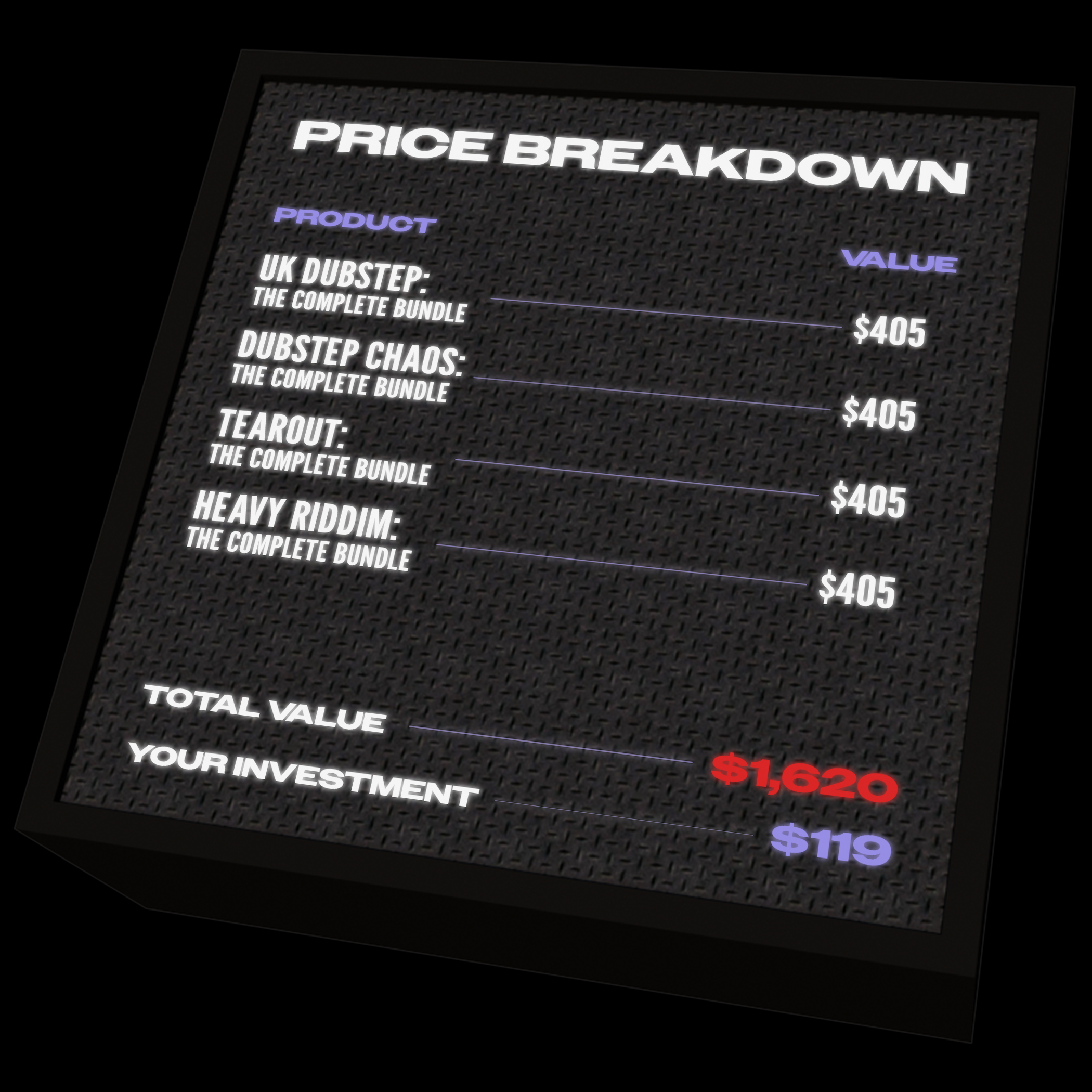 Mayhem Suite Price Breakdown Visual Asset