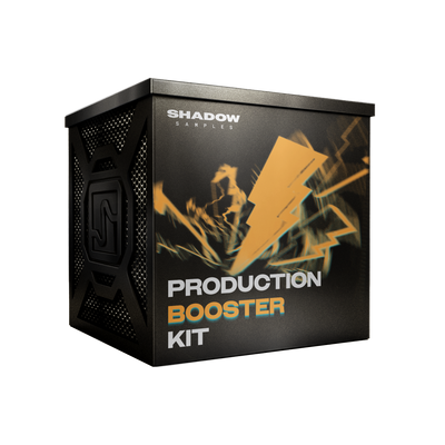 Shadow Samples Production Booster Kit Price Breakdown Sample Pack Serum 2 Presets Ableton & FL Studio Project Files + Stems Drop Serum Design Song Starters Dubstep Serum Design MIDI Kit Crazy Bass Fills Crazy Drum Fills Pre Drop Vocals Bundle Suite Collection Box Art