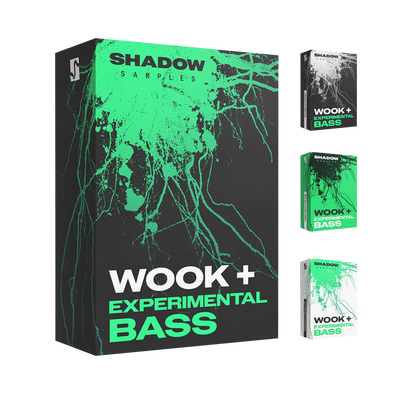 Shadow Samples Wook + Experimental Bass Overview Collection Sample Pack Serum 2 Presets Project Files + Stems Ableton FL Studio Box Art